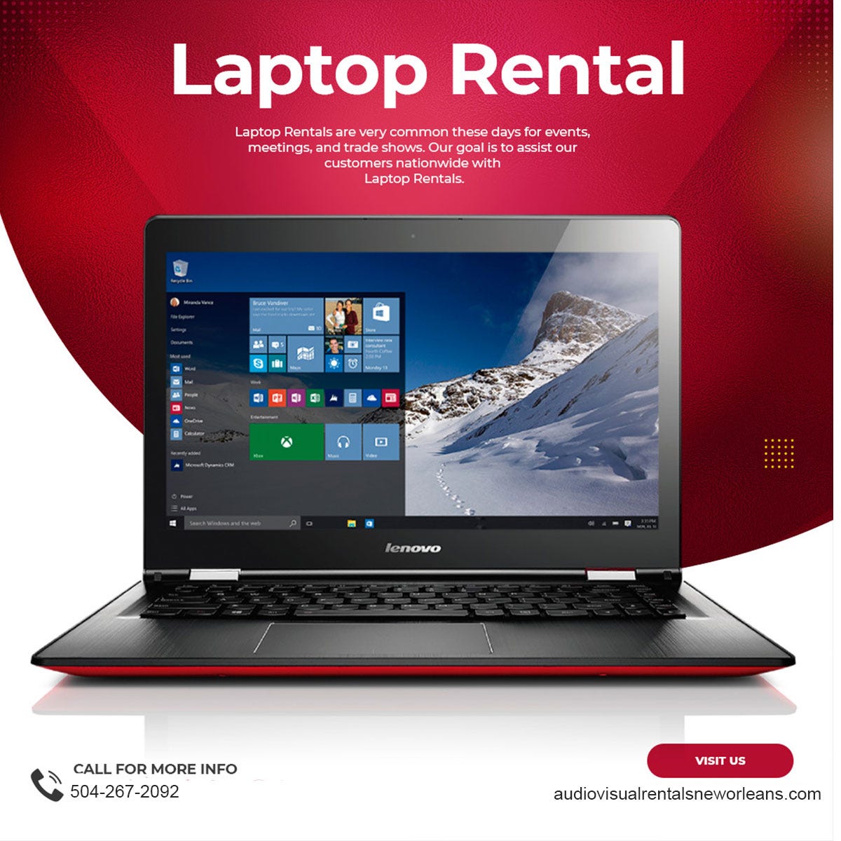 New Orleans Audio Visual Rentals. Master AV and PC Rentals for Each