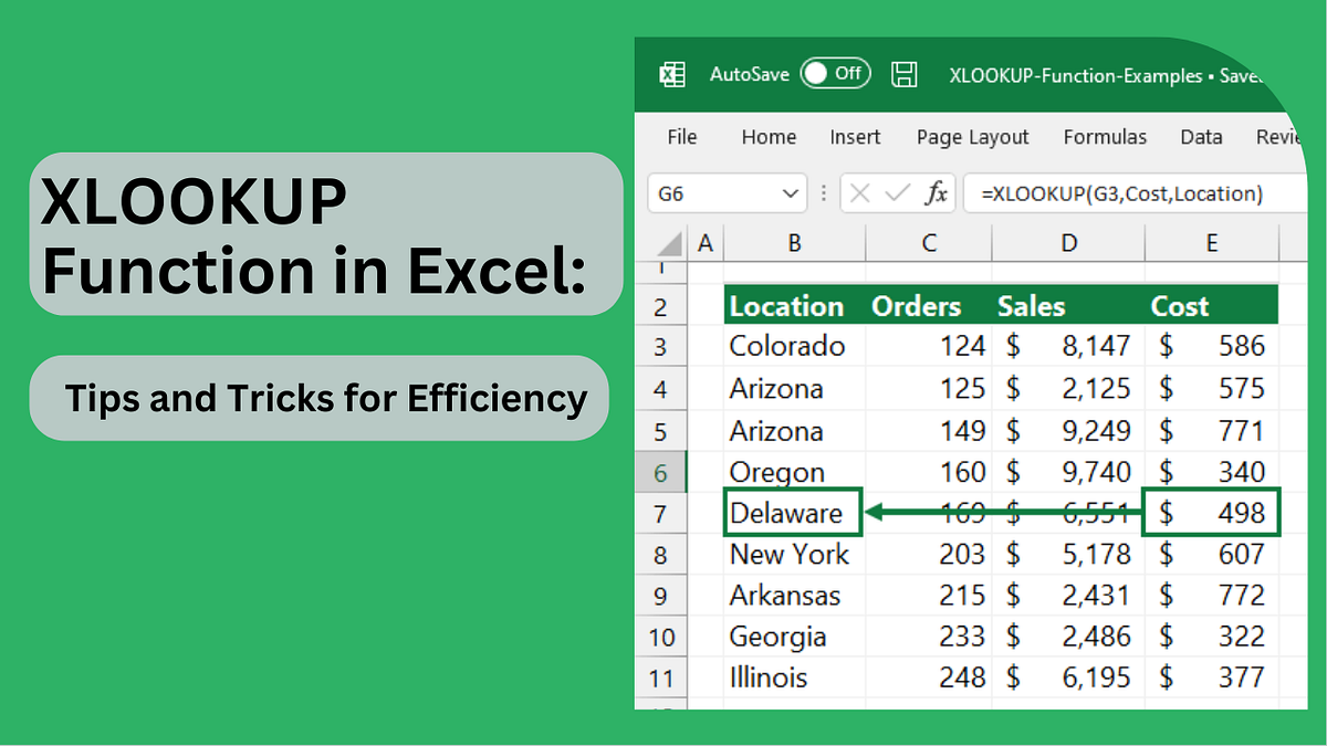 XLOOKUP Function in Excel Tips and Tricks for Efficiency by Javed