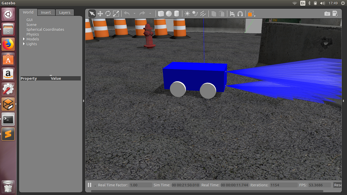 Integrating sonar and IR sensor plugin to robot model in Gazebo with ROS. |  by ThiruVenthan | Arimac | Medium