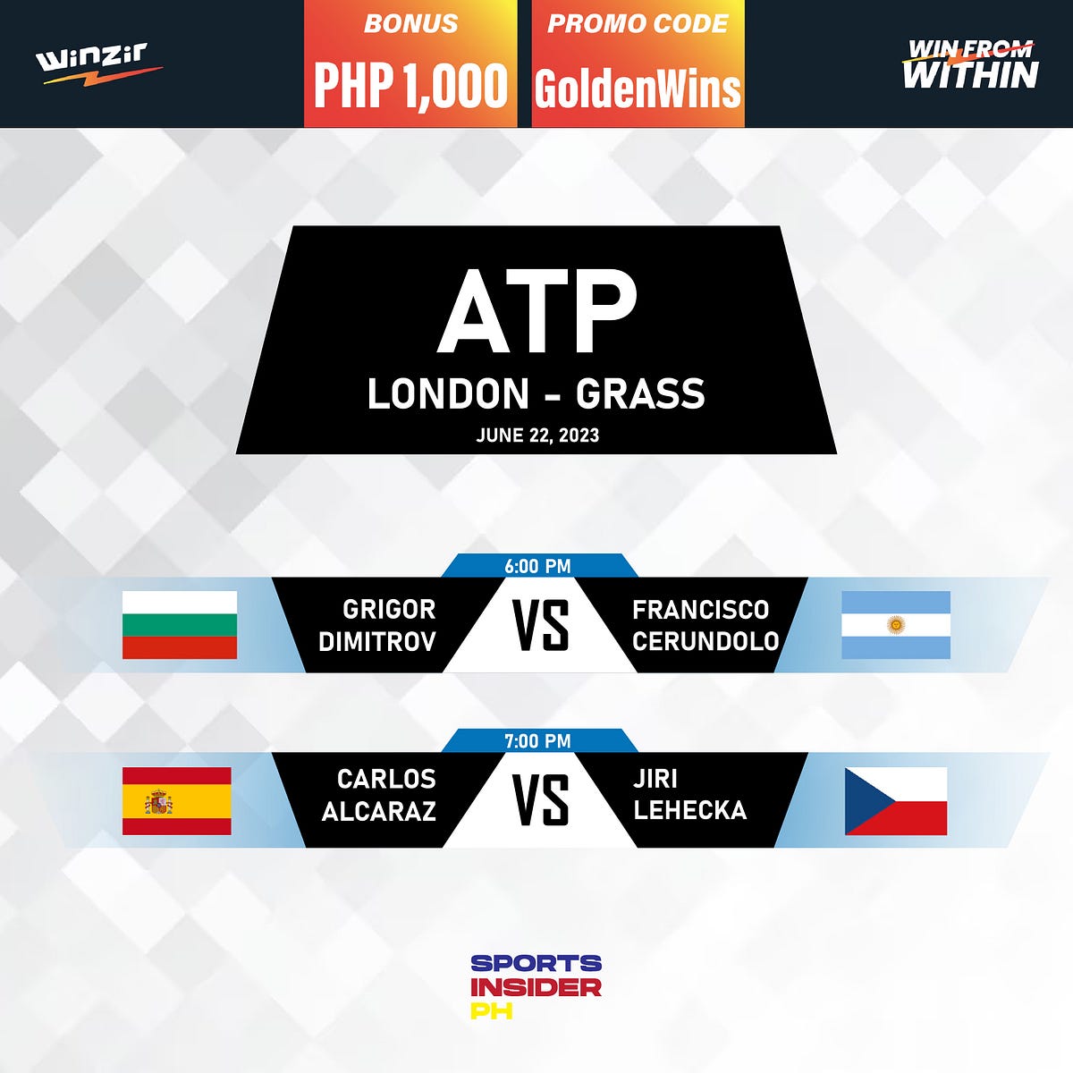 ATP London Matches June 22, 2023 by sportsinsiderph Jun, 2023