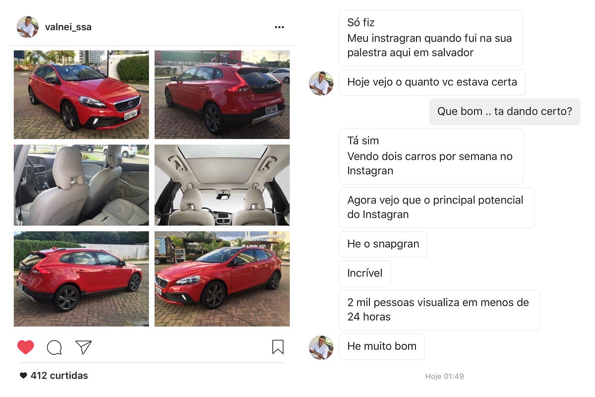 Instagram para mercado de veículos | by Ana Tex | Medium