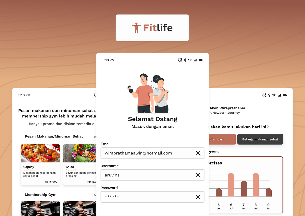 UI/UX Case Study Fitlife — An apps for a fitlife by Alvin