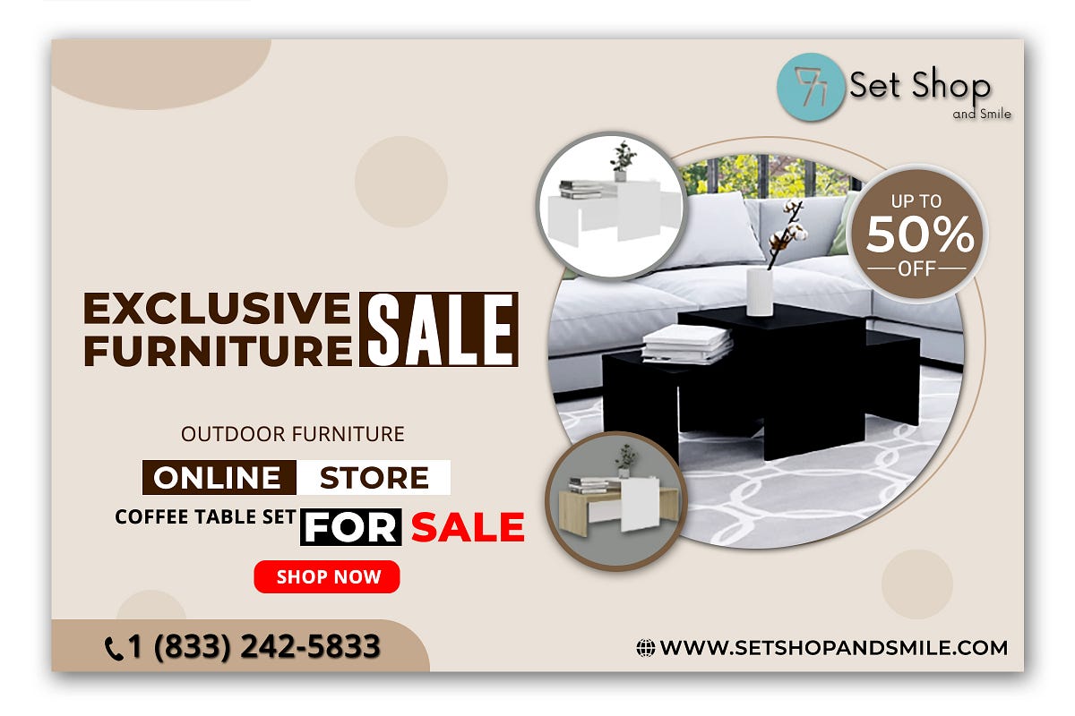 Discount furniture online Set Shop And Smile Medium