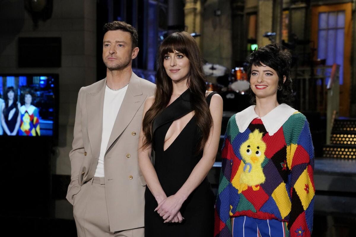 Dakota Johnson Returns to “SNL”. Dakota Johnson Returns to “SNL” A