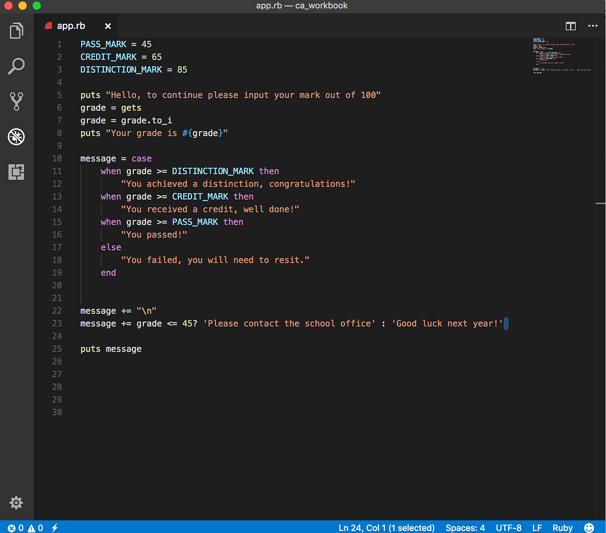 Ruby: A Simple Program. In this post I will show you how to… | by Lewis ...