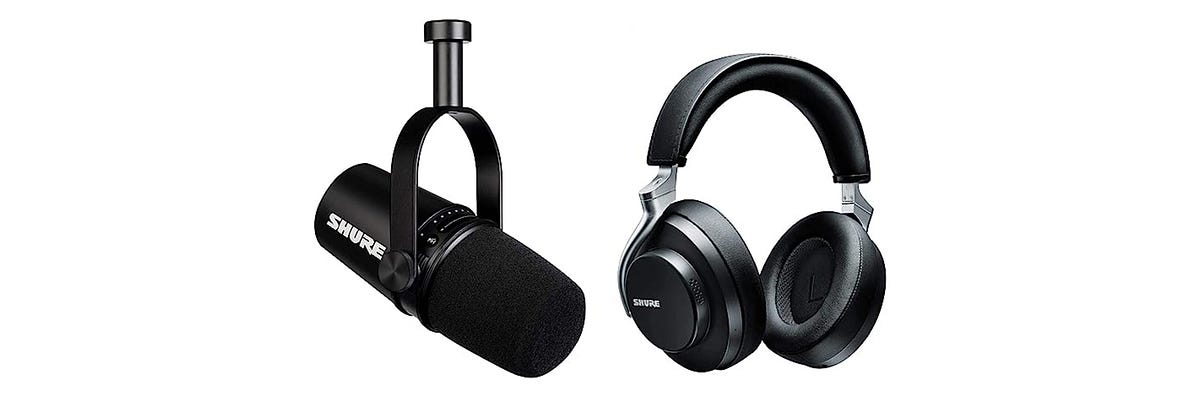 Ultimate Guide: Shure MV7 Dynamic Microphone and AONIC 50 Wireless  Headphones | by Sarah Fowlds | Awall Digital | Jul, 2023 | Medium