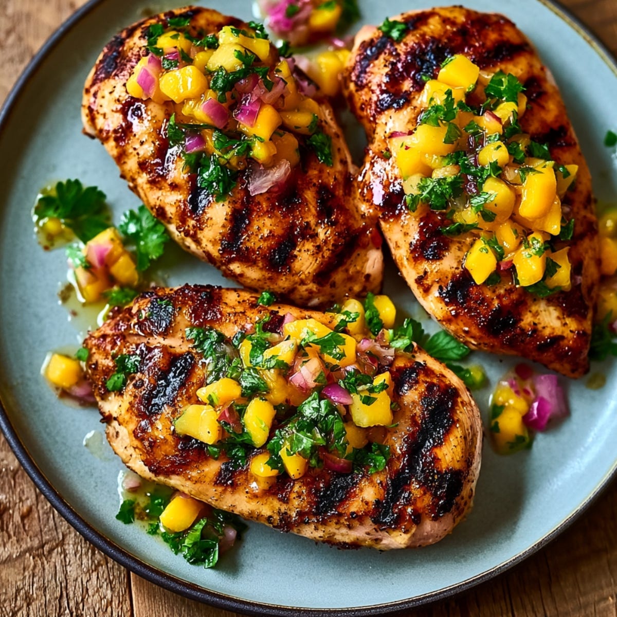 Honey Lime Chicken Mango Salsa