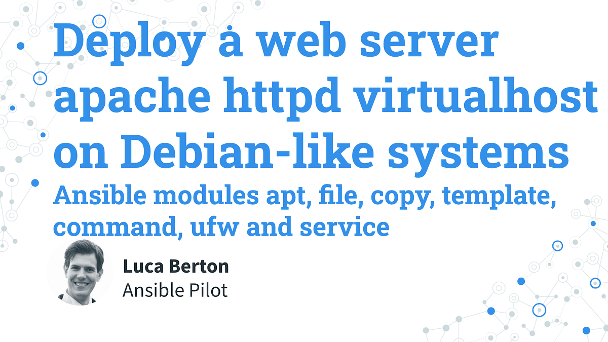 Deploy a web server apache httpd virtual host on Debianlike systems