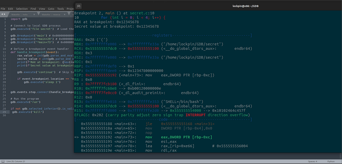 Binary Analysis With Python GDB API | by Ahmet Göker | Medium