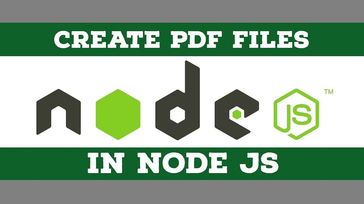 How to create PDF in Nodejs?. Follow the following steps to convert ...