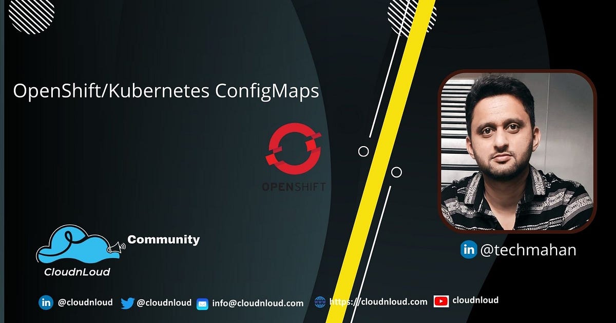 ConfigMaps. ConfigMap is a object which