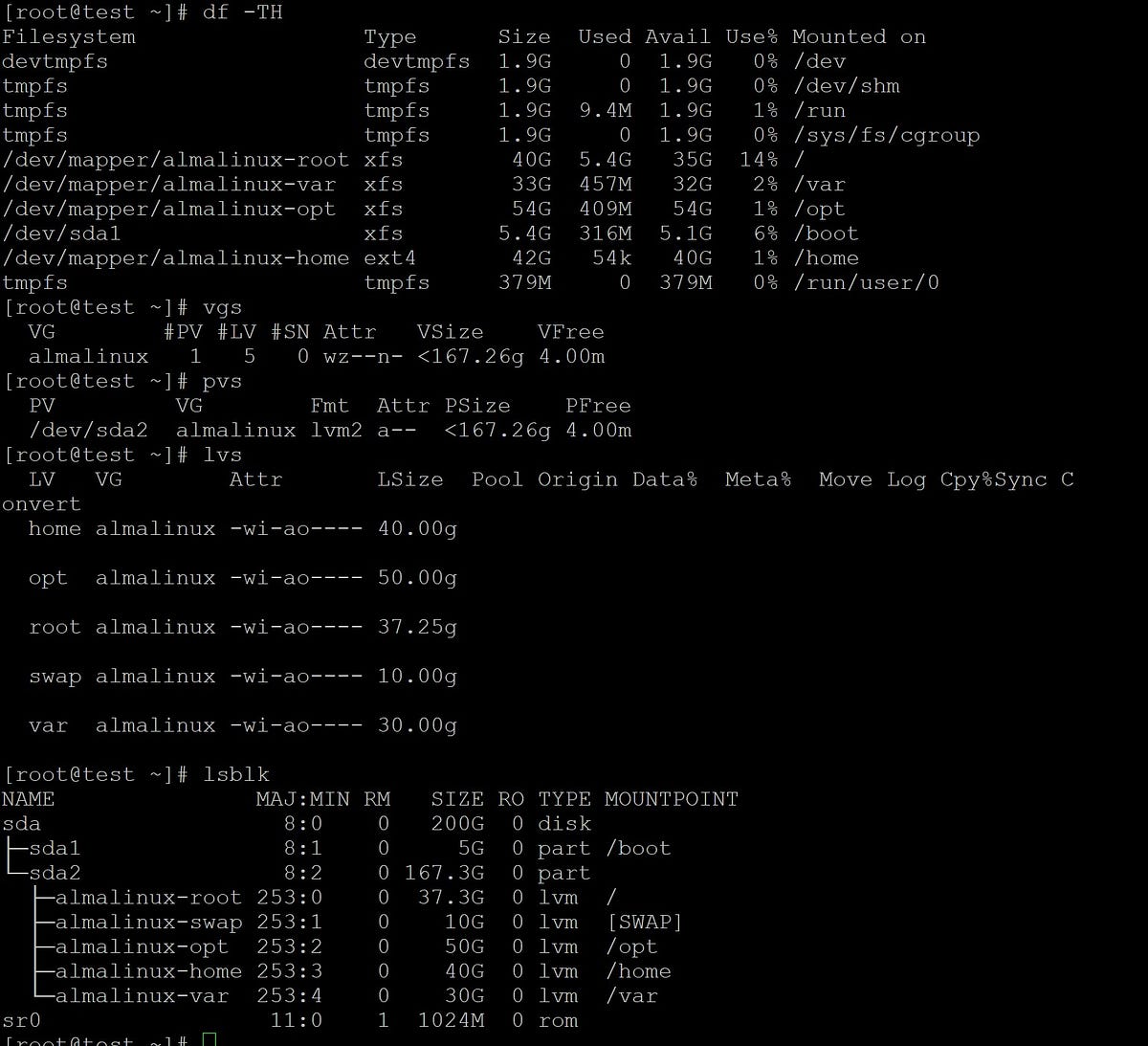 Process for Shrinking and Extending the Logical Volume(LV) Partition in