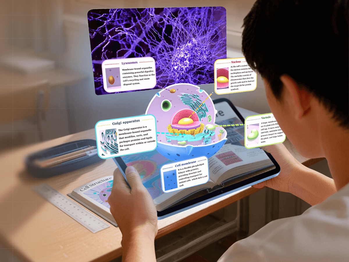 AR makes knowledge visual and easier for readers to understand