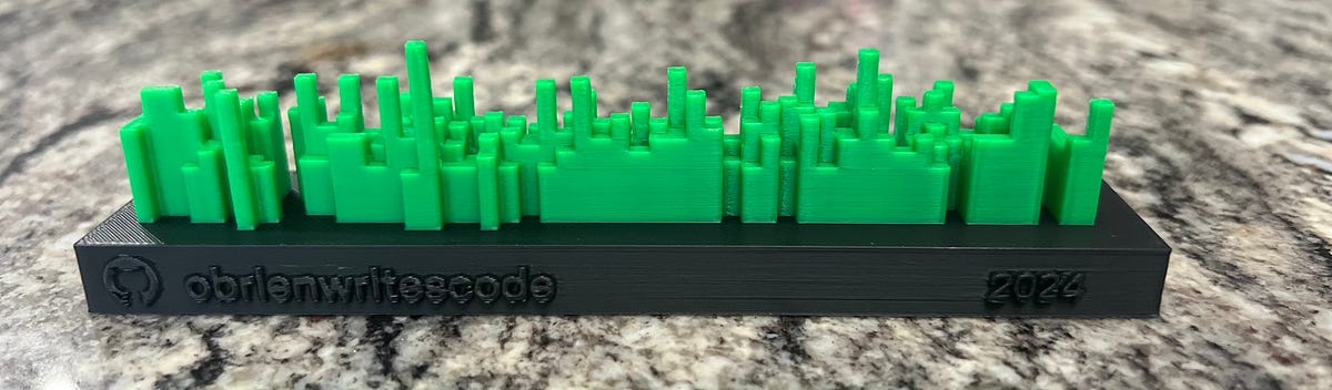3D Print your GitHub Contributions with Skyline | by Ethan O'Brien | Medium