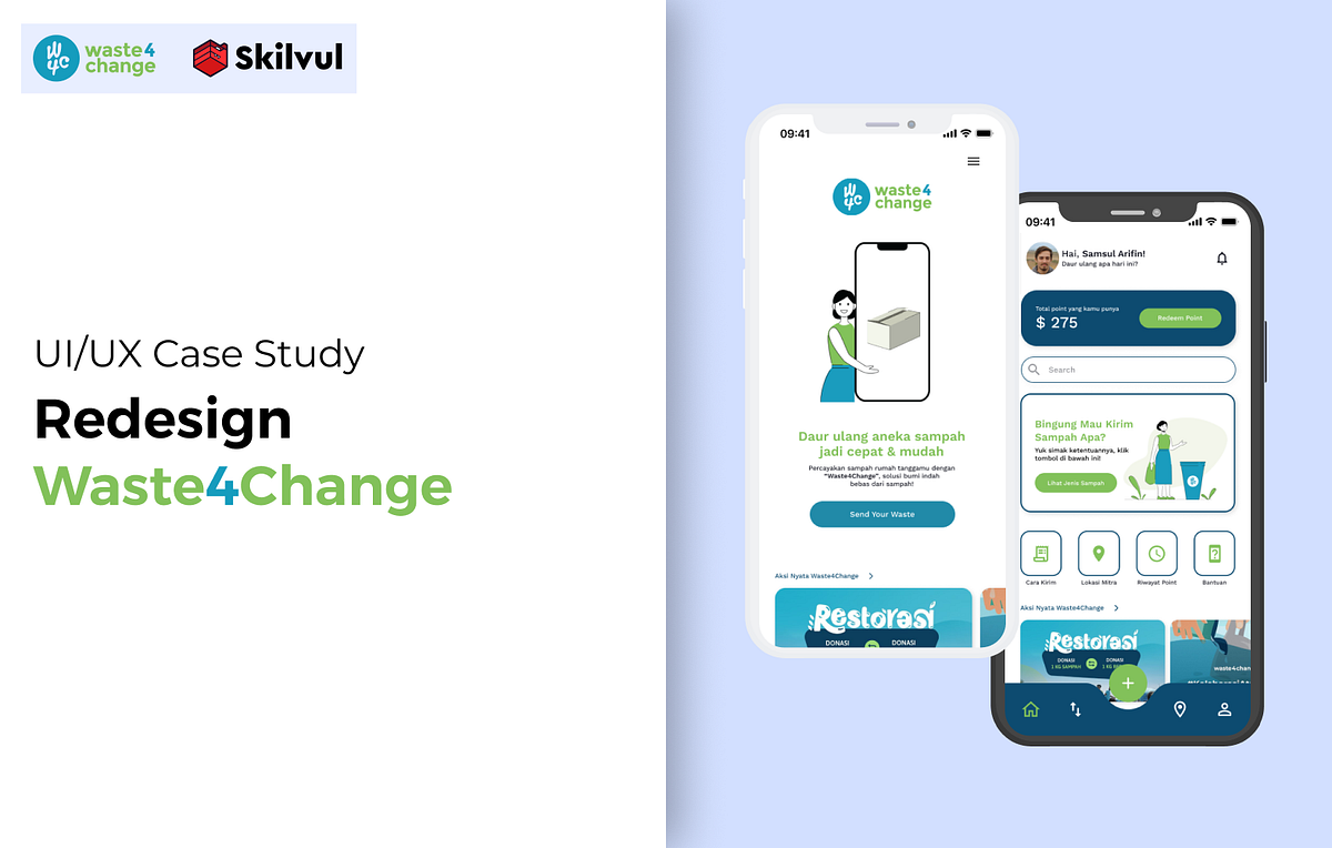 UI/UX Case Study: Redesign “Waste4Change” | by Muhammad Farhan Maulana ...