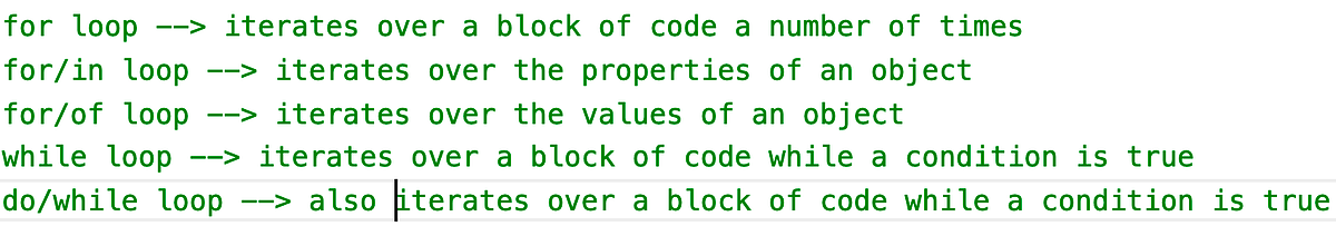 Loops in JavaScript. Loops, what are they and how are they… | by Erica ...