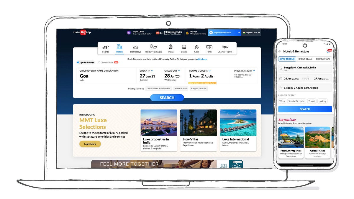 Redesigning makemytrip hotels details page for enhanced booking