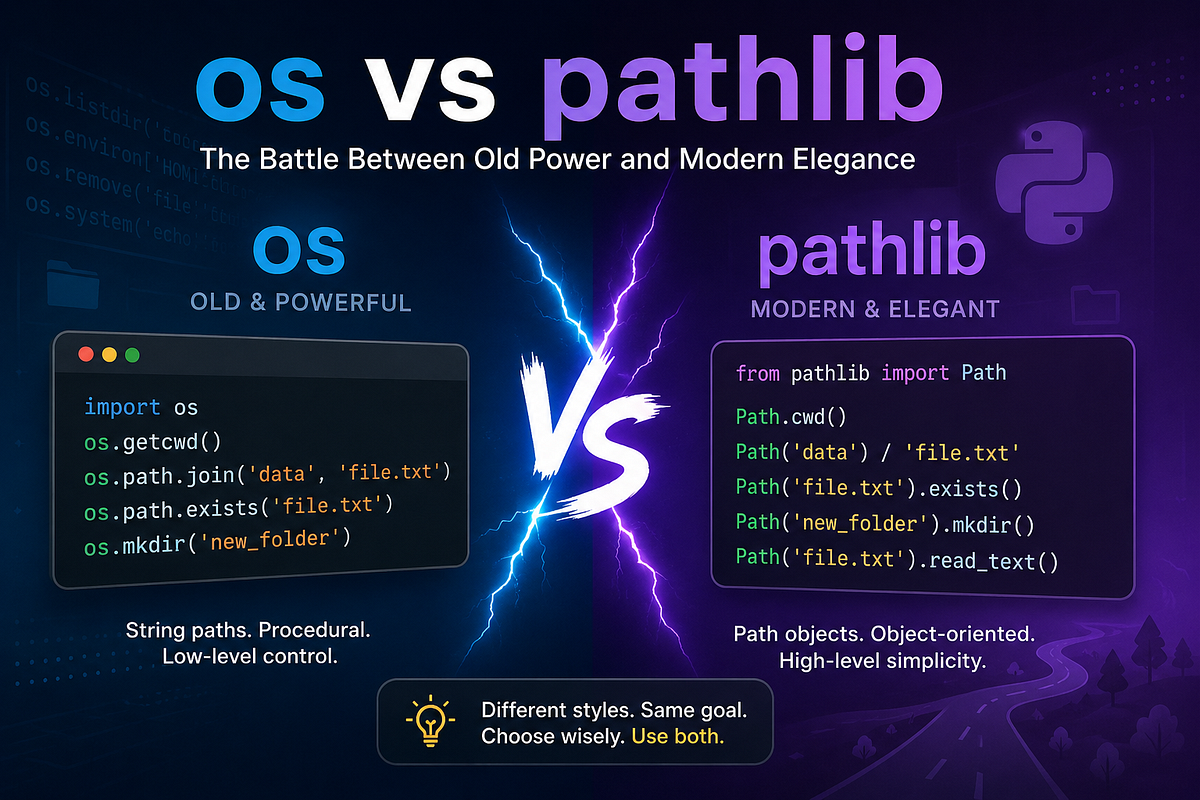 os vs pathlib in Python: Which One Should You Use? | by Ayushi Roully ...