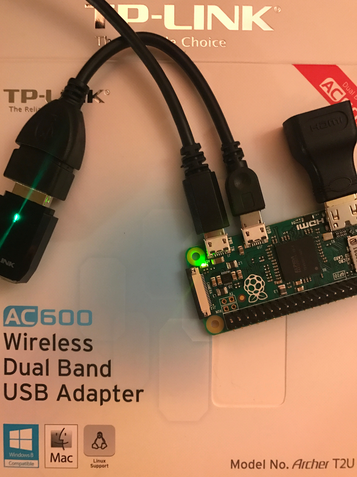 Raspberry Pi Zero Wi-Fi USB Adapter Installation: TP-Link Archer T2U | by  R. X. Seger | Medium