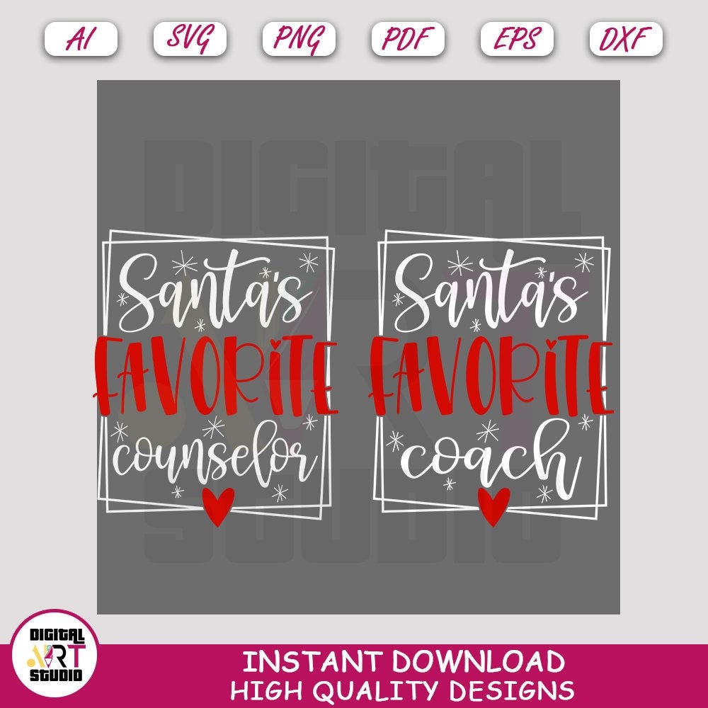 counselor, educator, Santa favorite teacher, Svg Cut File For Cricut ...