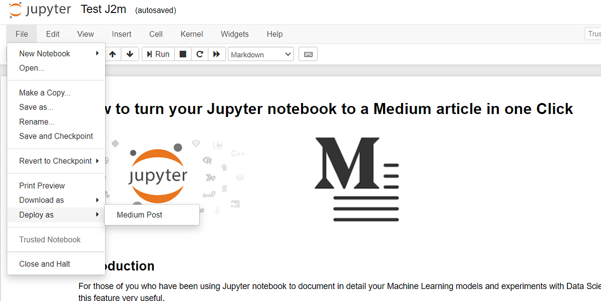 How to turn your Jupyter notebook to a Medium article in one Click | by ...