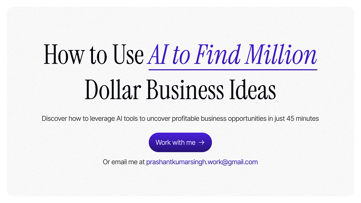 Preview image for How to Use AI to Find Million-Dollar Business Ideas