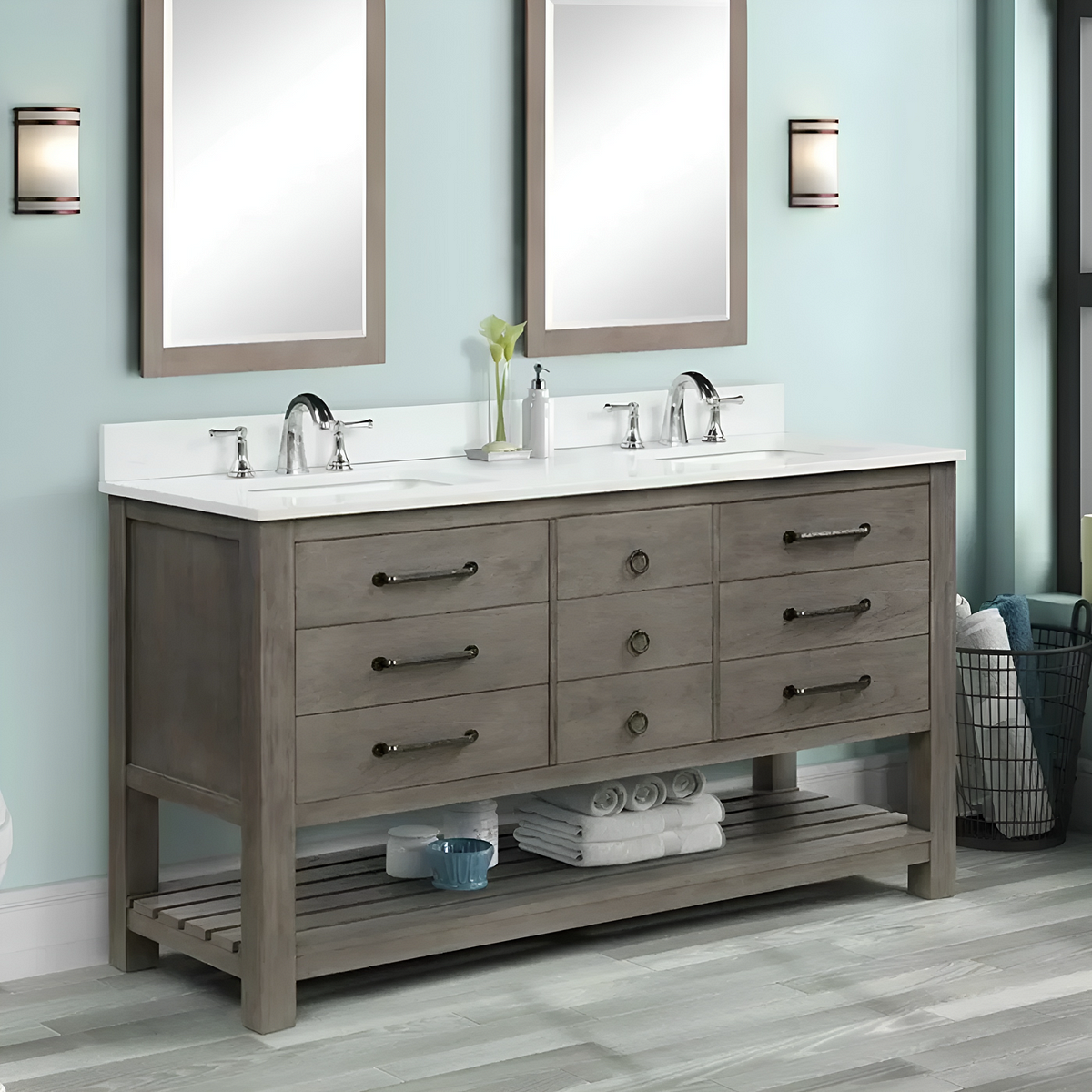 Elevate Your Bathroom Exploring BuildMyPlace’s Double Sink Bathroom