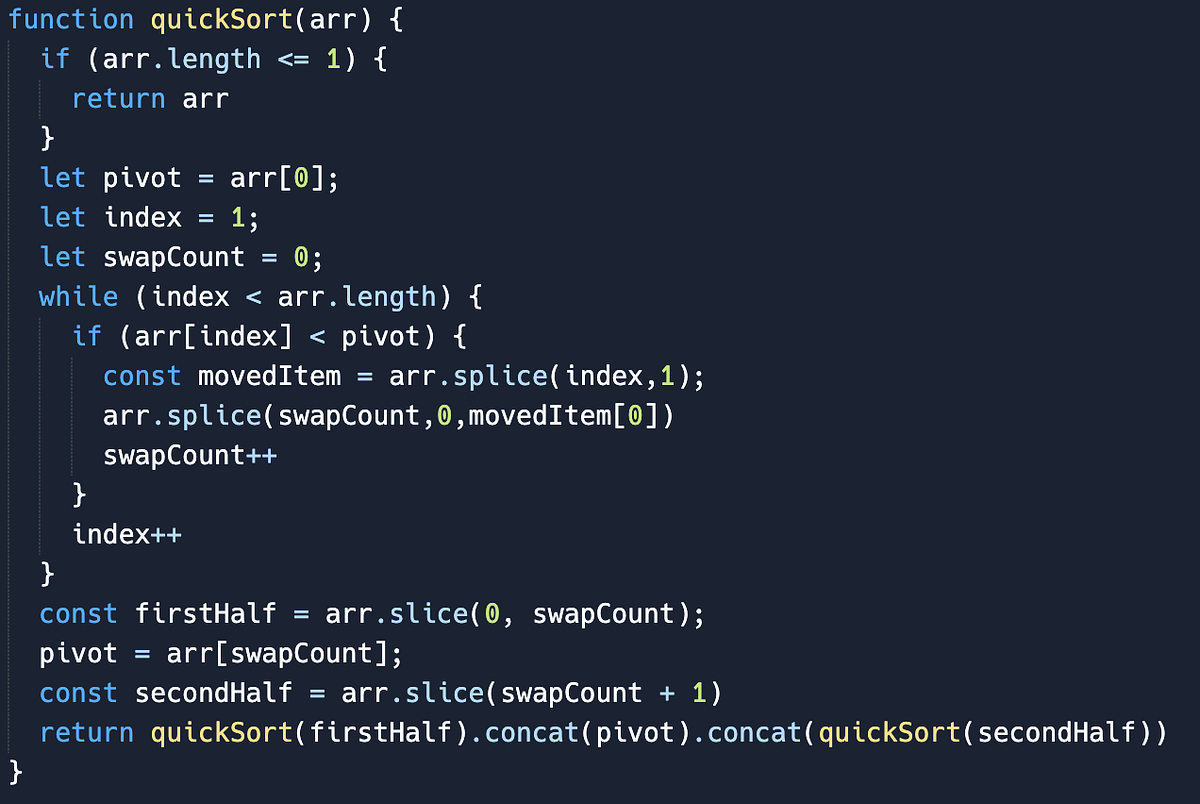 Algorithms: QuickSort. The next sorting algorithm I will be… | by jesse ...