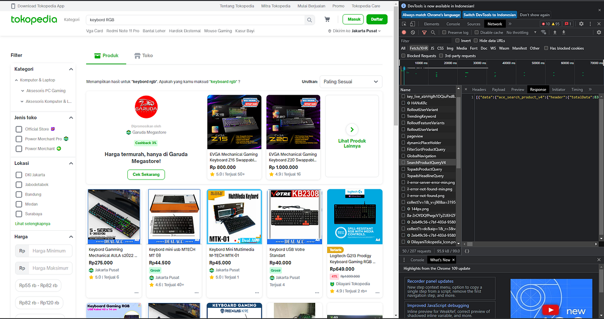 Scrape Produk Dari Tokopedia Menggunakan Python | by Rifqi Ardian | Medium