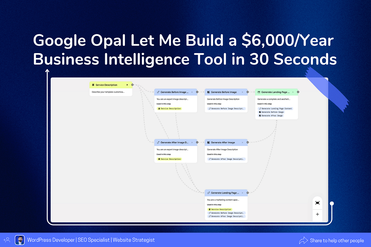 Google Opal Let Me Build a 6,000/Year Business Intelligence Tool in 30 Seconds (No Code Required)