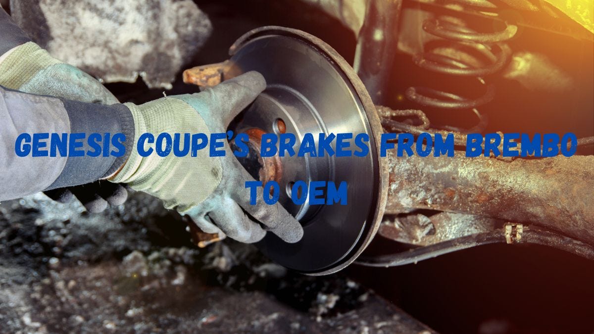 How to change your Genesis Coupe’s brakes from Brembo to OEM by John