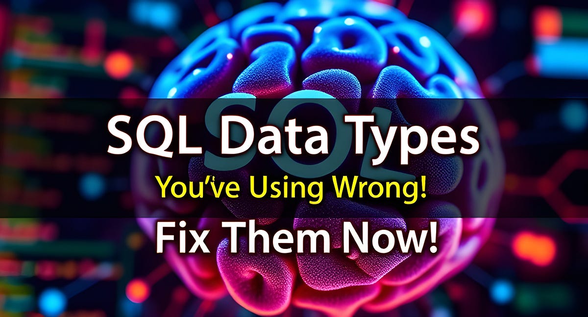 SQL Data Types You’re Using Wrong — Fix Them Now! | Stackademic