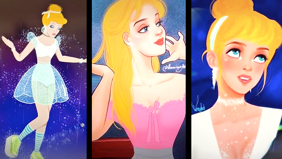 Disney Princess TikTok Glow Up Compilation 😊 Cinderella Fanart 😊 - ATX ...