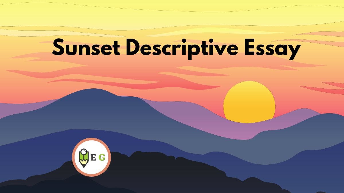 a descriptive essay on sunset