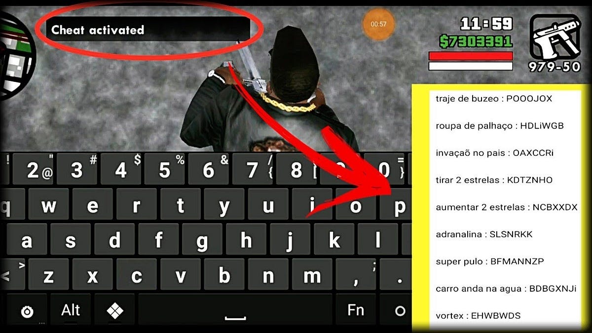 Cheat GTA Android. Como usar cheats no GTA San Andreas… by Marcos VilelaConteúdos  Dec