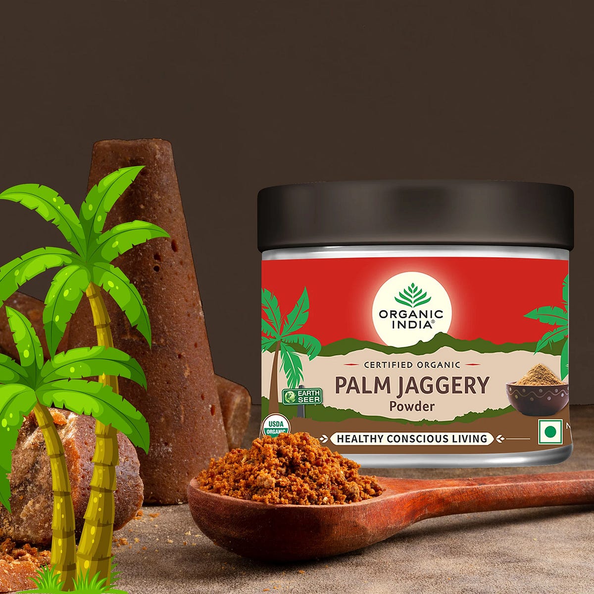 Palm Jaggery Organicindia Medium