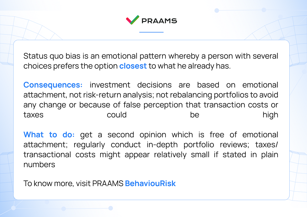Status quo bias. What do you do when your trade idea goes wrong? by