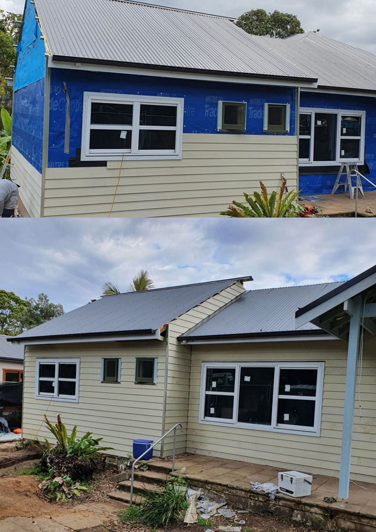 “Before and after cladding” John John Medium