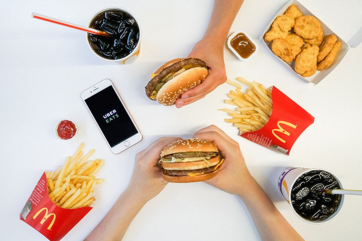Mcdonalds cheap uber eats