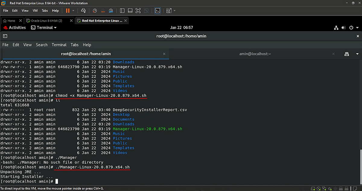 Installing Trend Micro Deep Security solution in RHEL 8 with Oracle DB