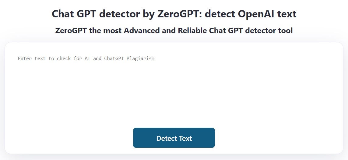 The ChatGPT Killer - ZeroGPT.