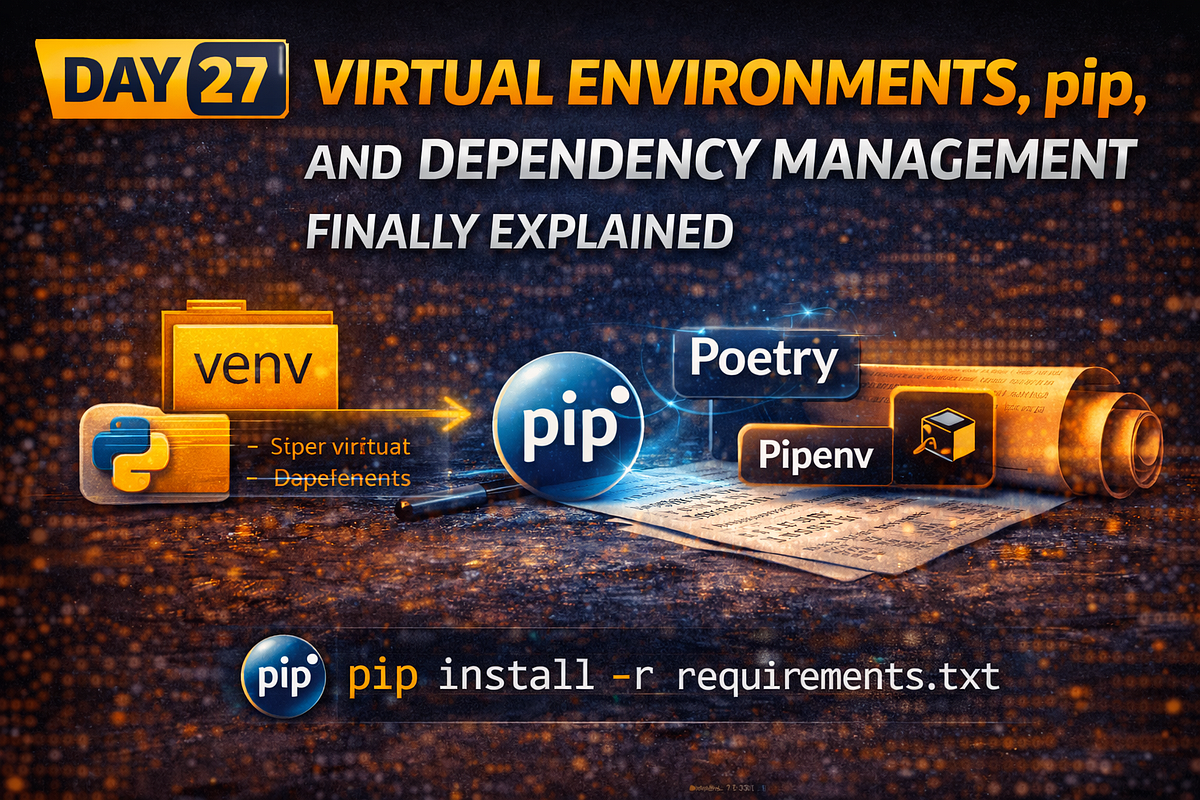 Day 2️⃣7️⃣ — 📦 Virtual Environments, pip, and Dependency Management ...
