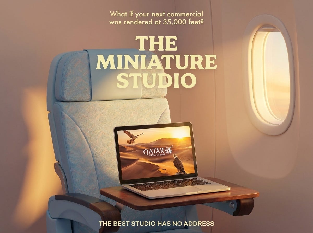 The Miniature Studio: Can You Make a Full Commercial at 35,000 Feet?