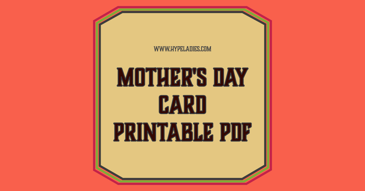 Mother’s Day Card Printable pdf. Mother’s Day Card Printable pdf | by ...