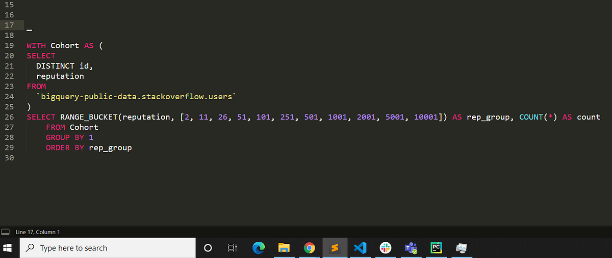 Custom cohort size using Range Bucket in SQL. by sushanpoojary Medium