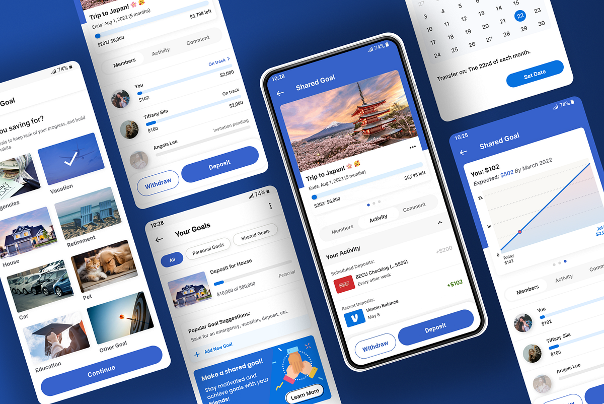 Venmo Savings: Group Saving for Friends and Families. | Search by Muzli |  Search by Muzli