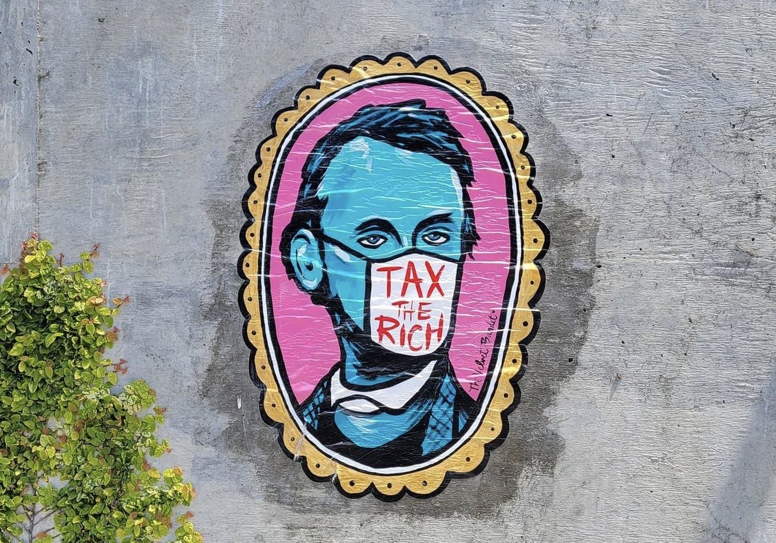 Image of: ‘Tax the Rich’ Street Art in Marin Goes Viral 