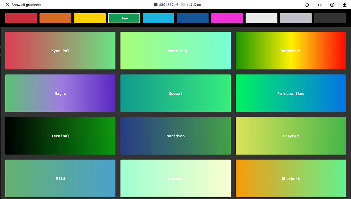 Ui gradient. Градиент UI. Карта градиента цвета. Подсистема градиентного цвета. ТЕТРАДНОЕ сочетание UI.