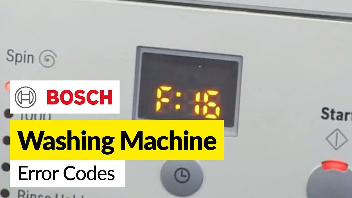 Bosch washing machine error codes by Madurai Service Center Medium