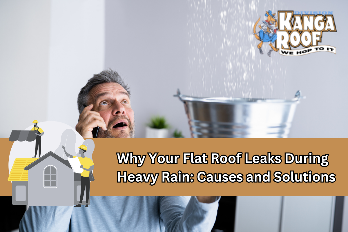 Flat Roof Leaks During Heavy Rain In Ga - Division Kangaroof - Medium